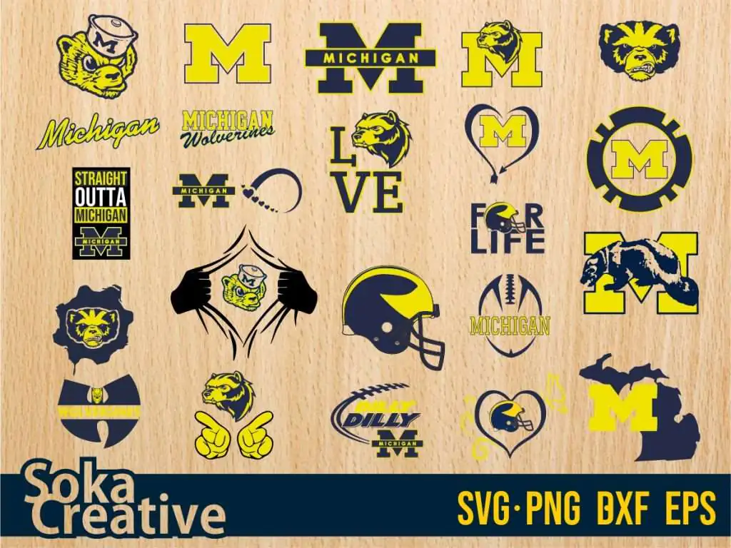 23 Michigan Wolverines SVG Bundle