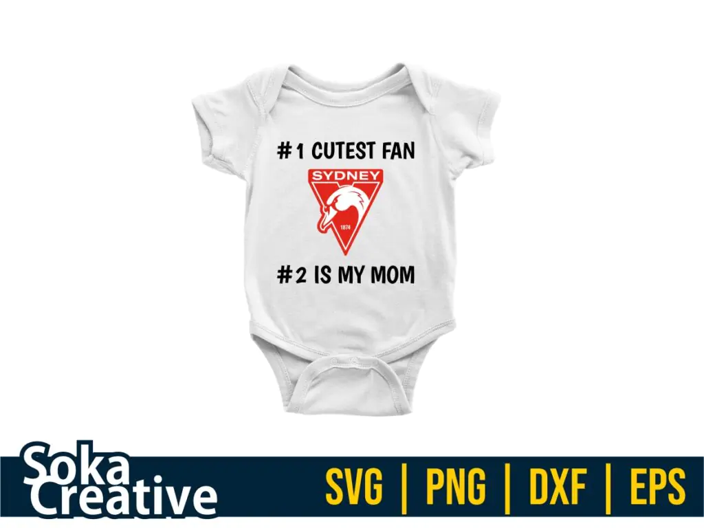 Baby Shirt Design of Sydney Swans Fans SVG PNG EPS