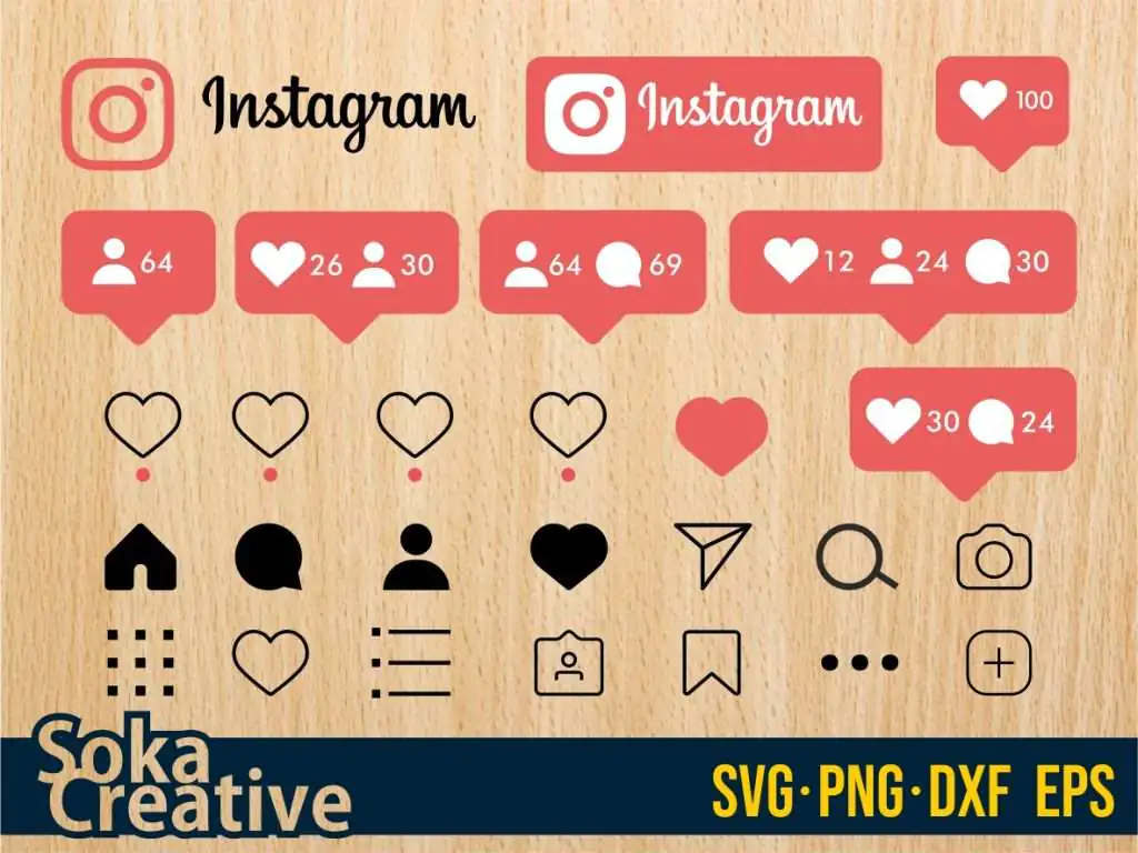 Instagram SVG Icon Logo Cut File