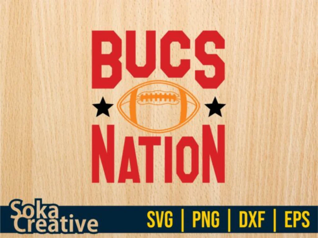 Bucs Nation SVG, Buccaneers Football PNG Sublimation, Retro Design High Quality