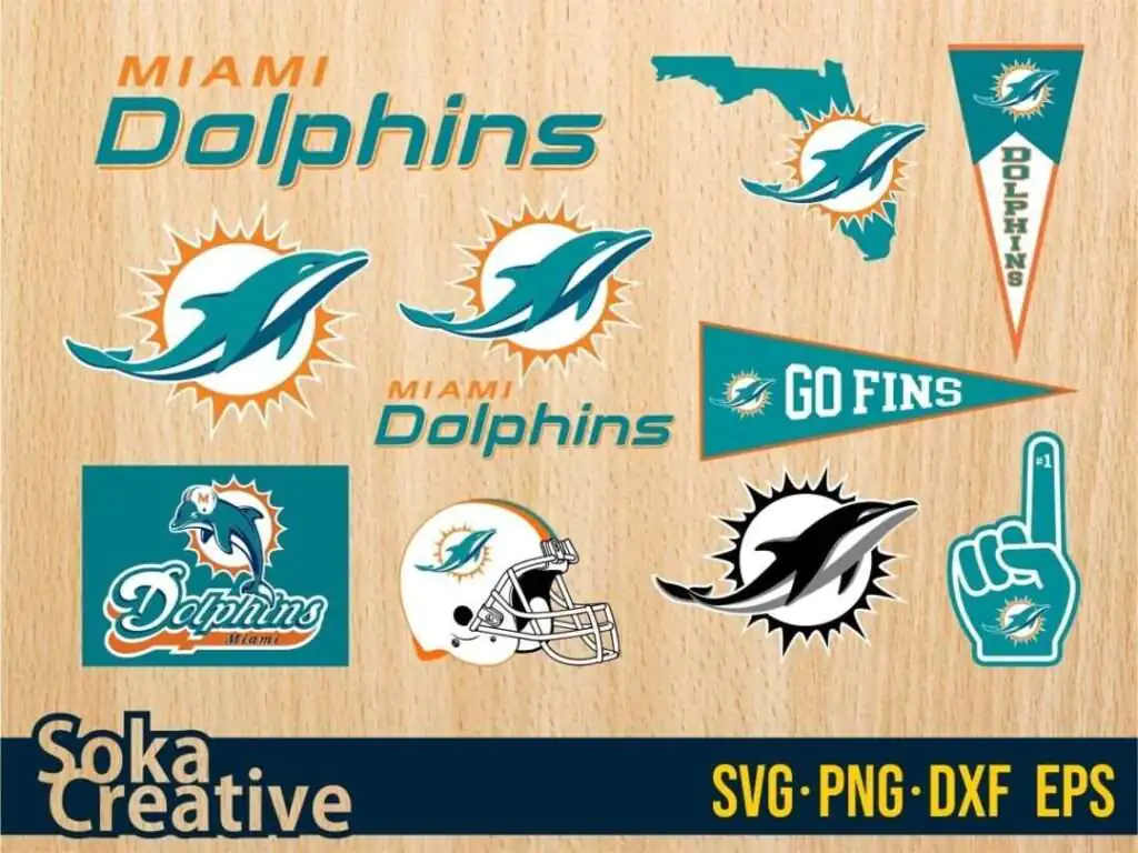 Miami Dolphins Logo SVG DXF PNG EPS Vector