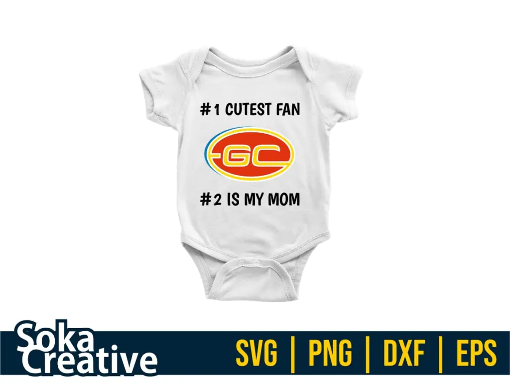 Baby Shirt Design of Gold Coast Suns Fans SVG PNG EPS