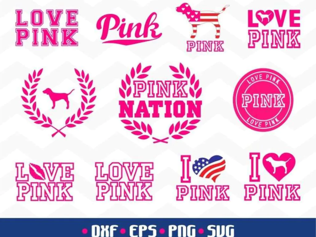 Love Pink SVG Bundle SVG Dog Pink Cut File