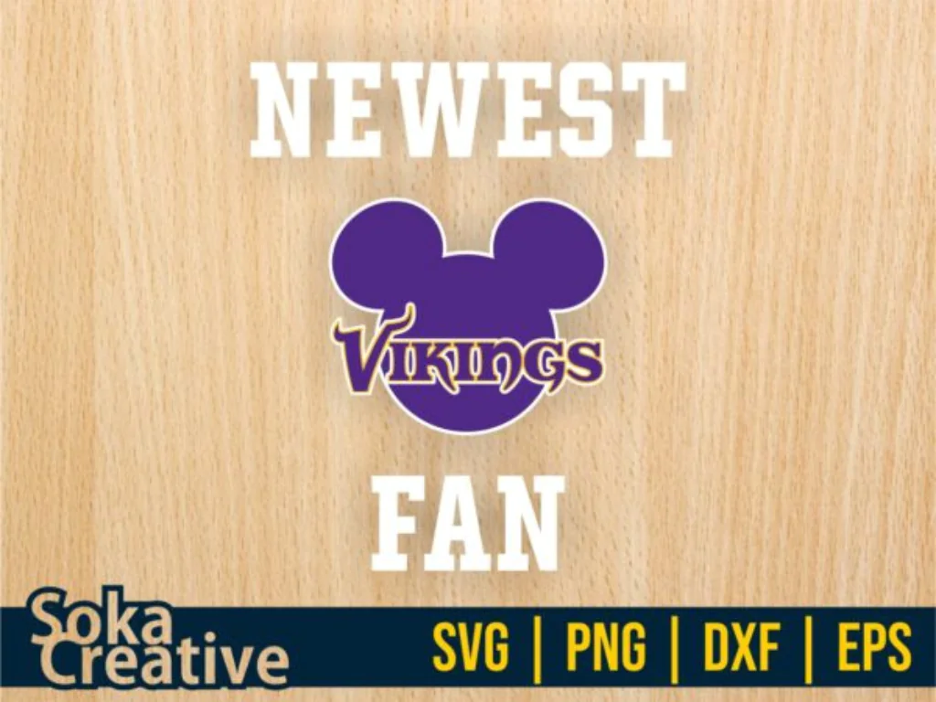 Vikings Kids SVG, Newest Minnesota Fan Cut File Cricut, Mickey Shirt Design PNG