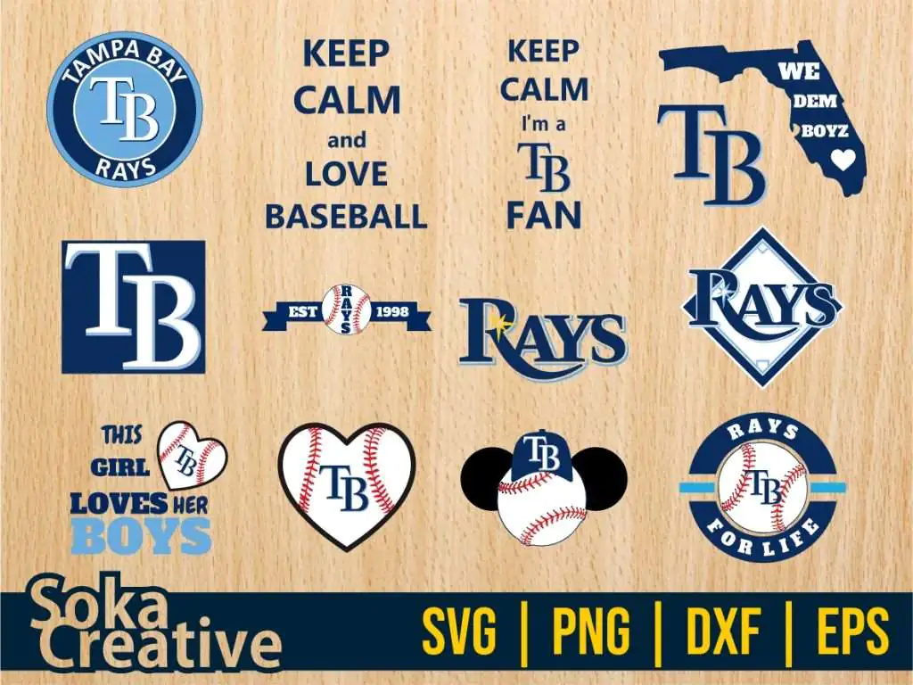 Tampa Bay Rays SVG DXF PNG EPS Bundle