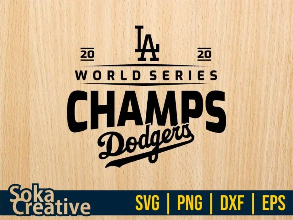 LA Dodgers Championship World Series 2020 SVG