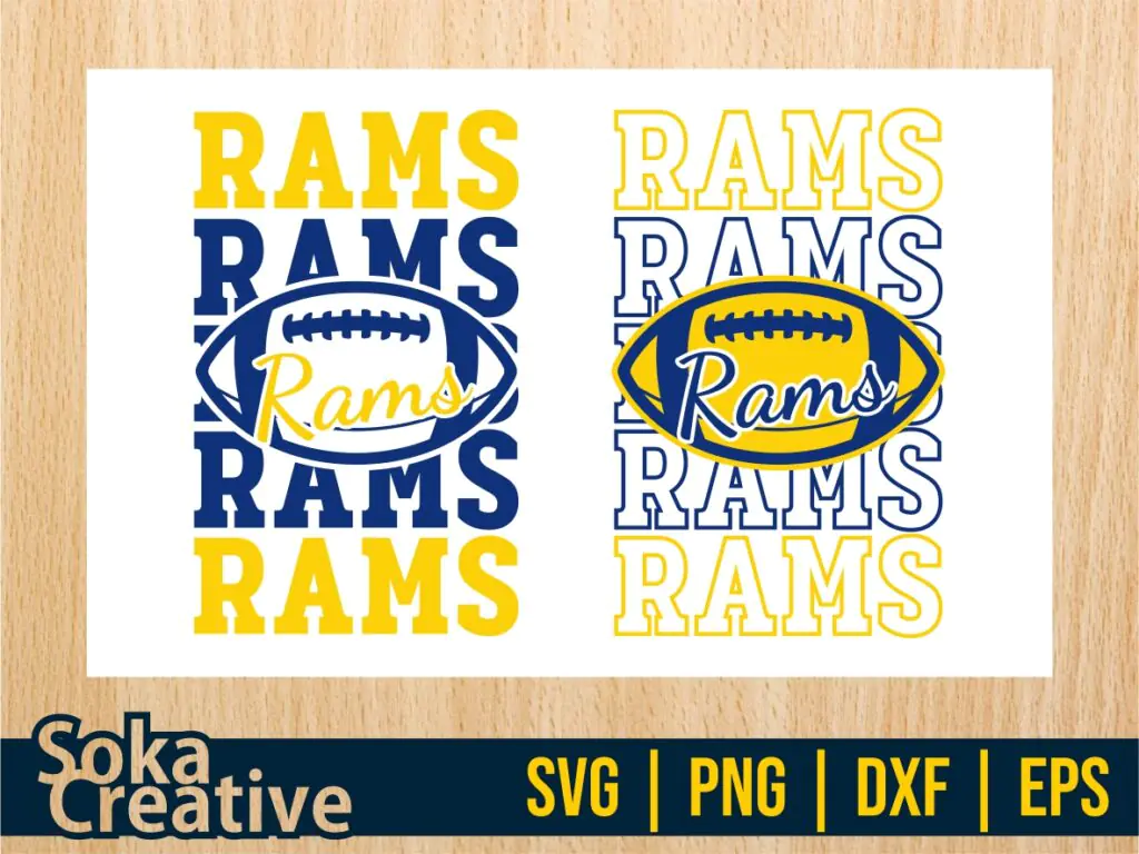 Rams School Team SVG PNG Vector