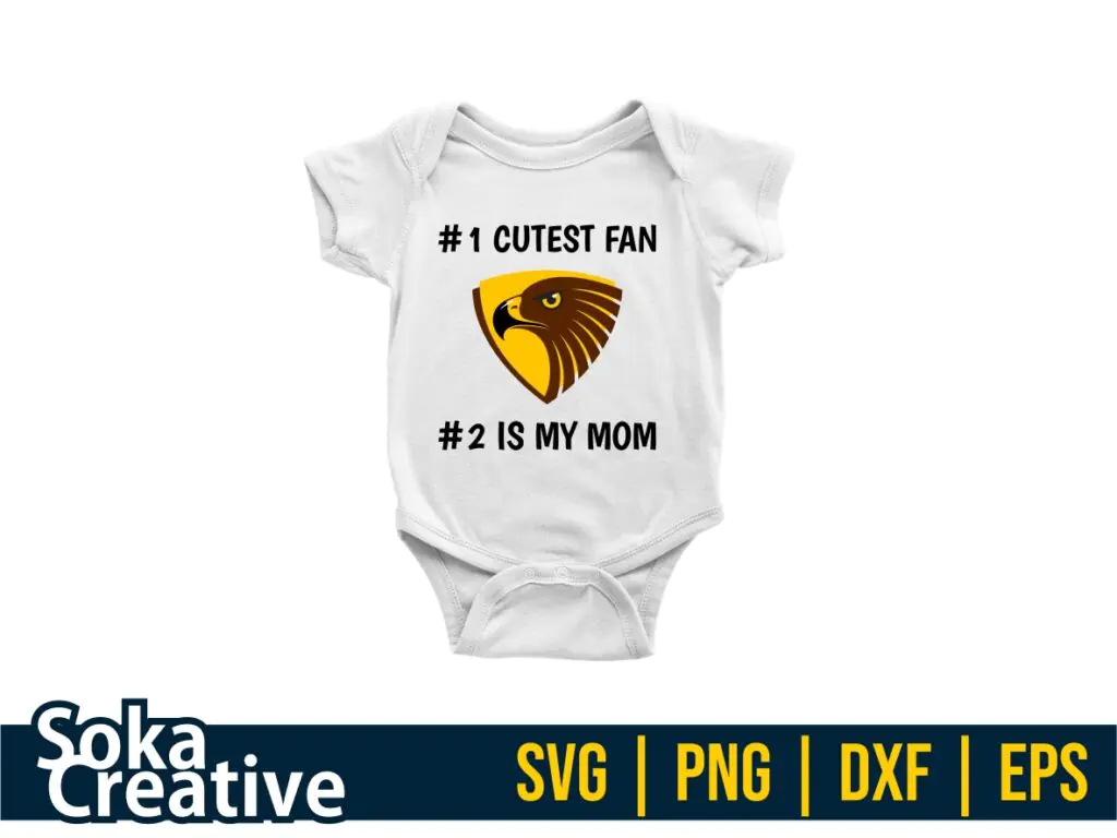 Baby Shirt Design of Hawthorn Hawks Fans SVG PNG EPS