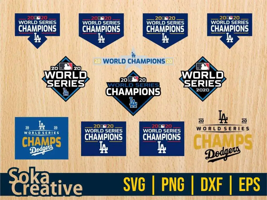 LA Dodgers Championship World Series 2020 Cut File