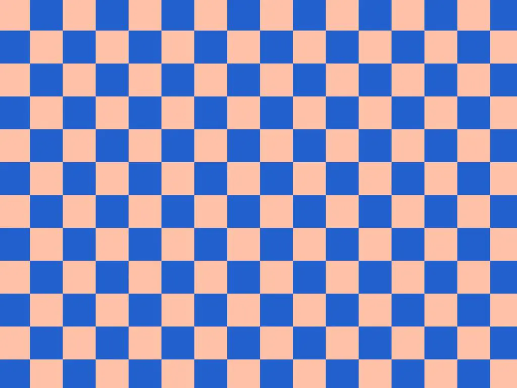 Blue and Peach Checkered Pattern