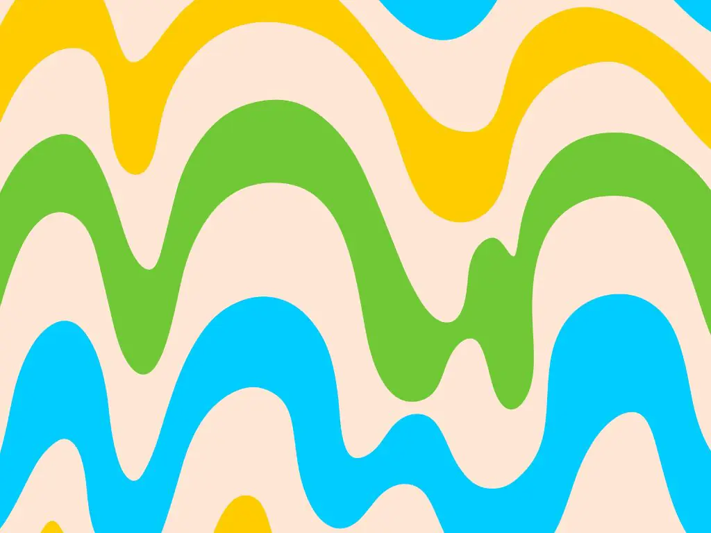 Abstract Wavy Loops Colorful