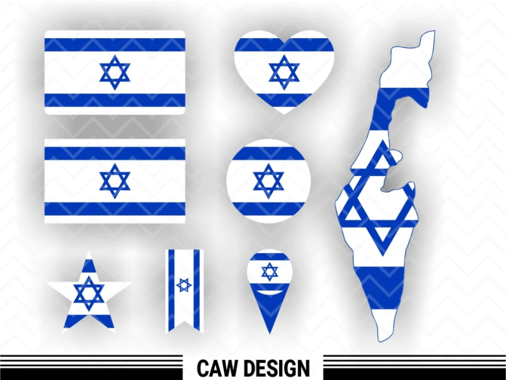 Israel Country Flag Map SVG Vector