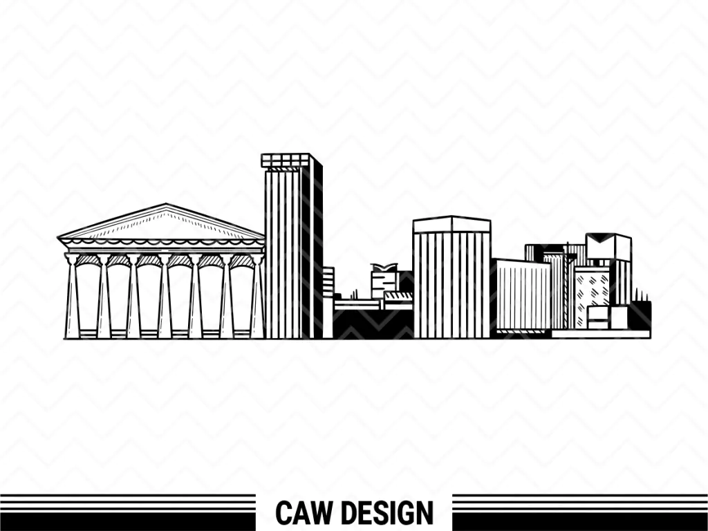 Birmingham UK Clipart Landmark SVG