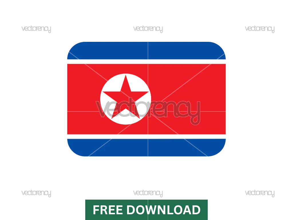 North Korea Flag Vector Image SVG Free