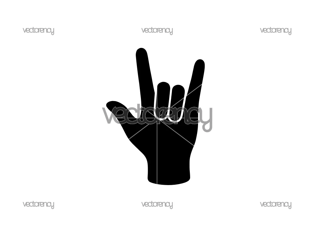 Rock On Sign of The Horns SVG