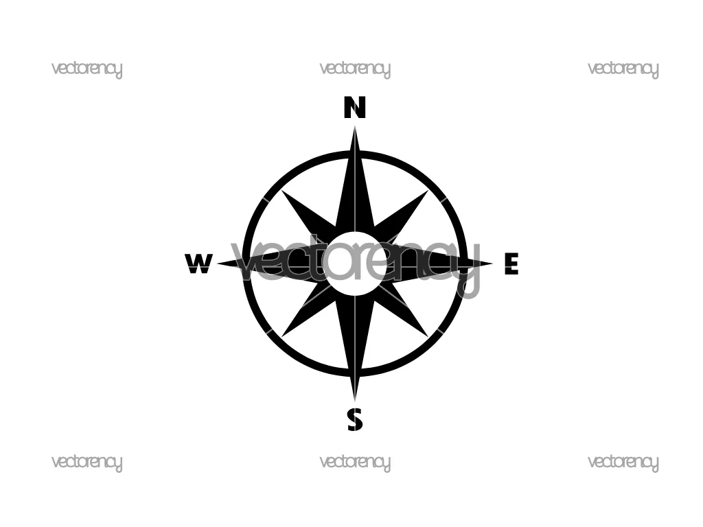 Compass Cut File DXF SVG PNG