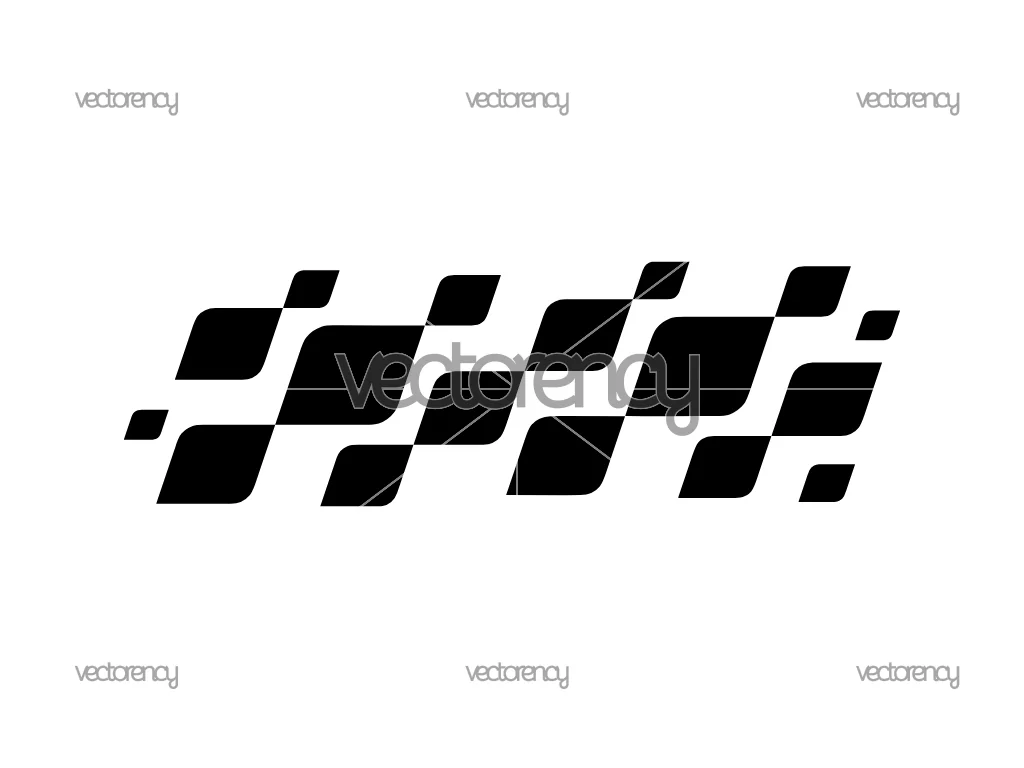 Racing SVG Element Flag Wrap Sticker