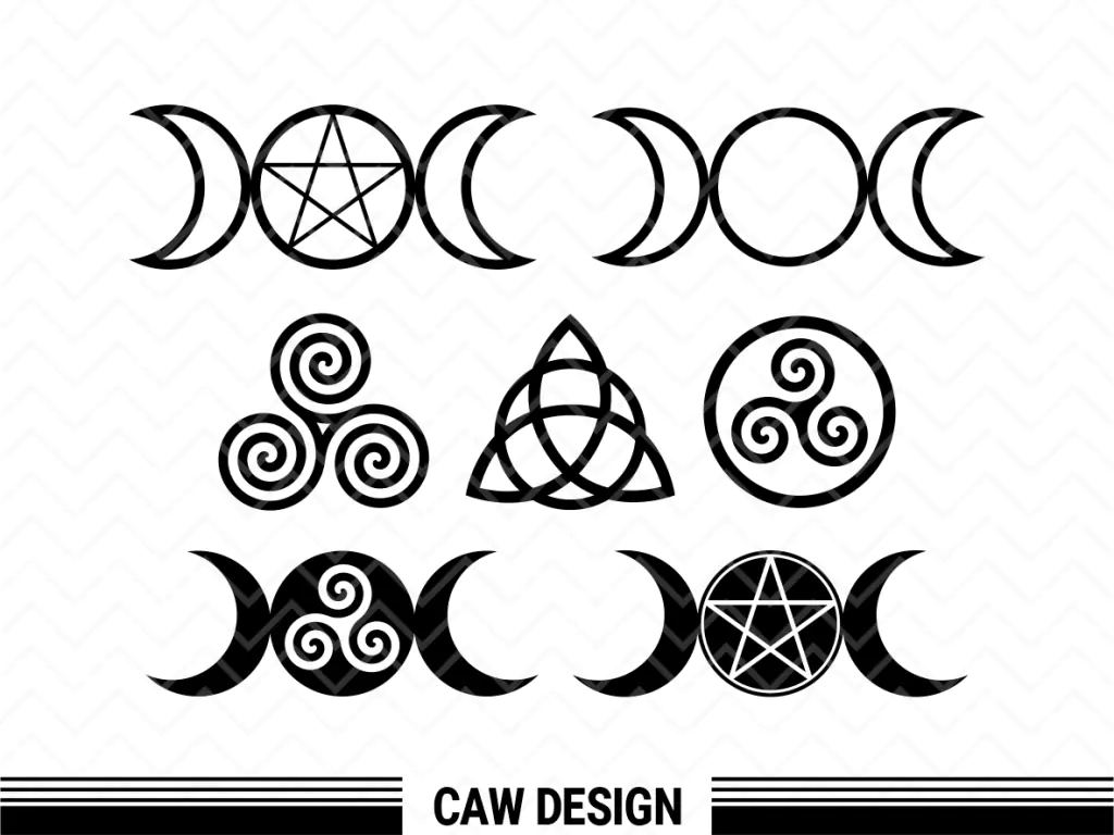 Wiccan Symbol SVG, Clipart, Vector PNG