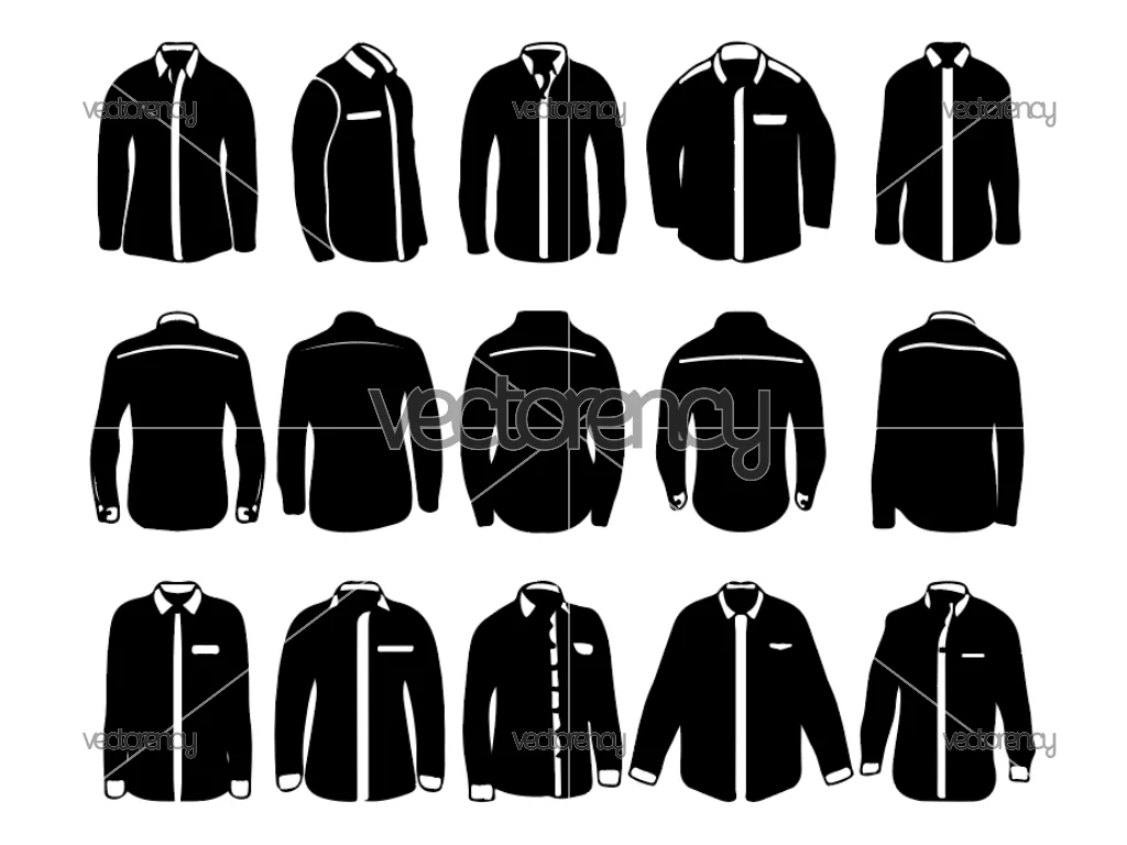 Long Sleeve Shirt SVG, Shirt Silhouette