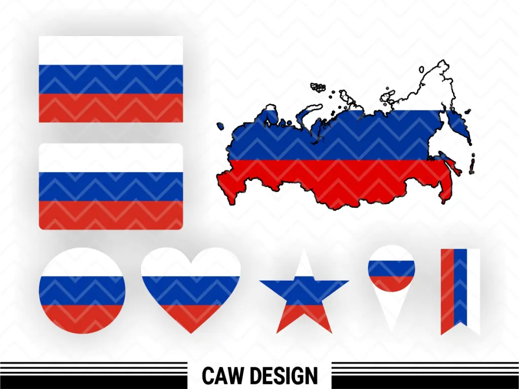 Russian Flag SVG Map Symbol Vector Russia PNG