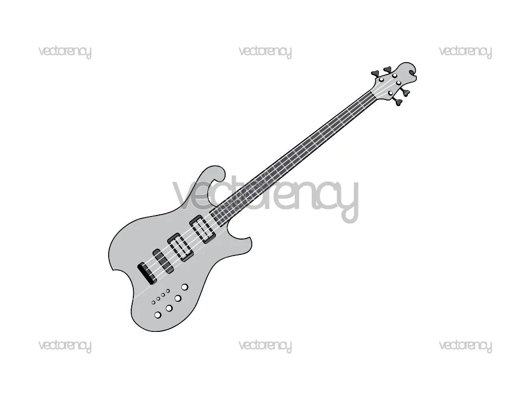 Bass Guitar Clipart SVG