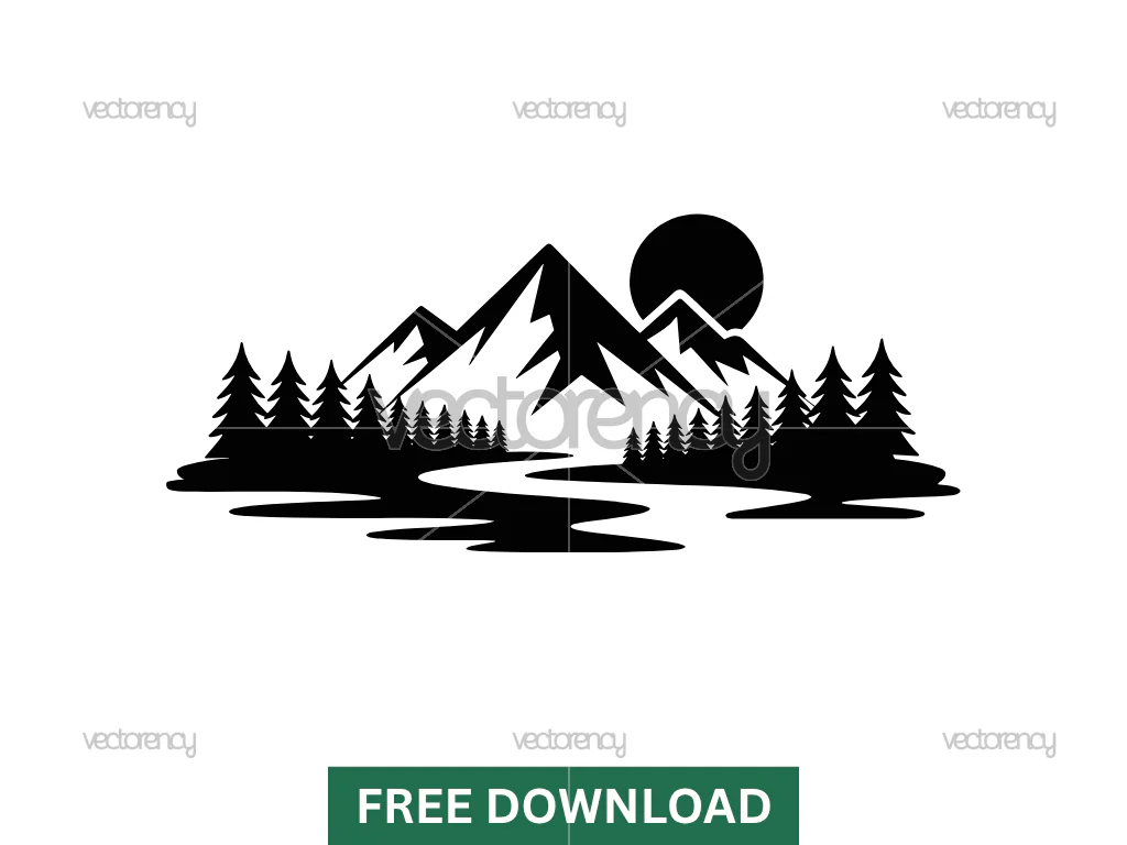 Mountain Landscape SVG Free