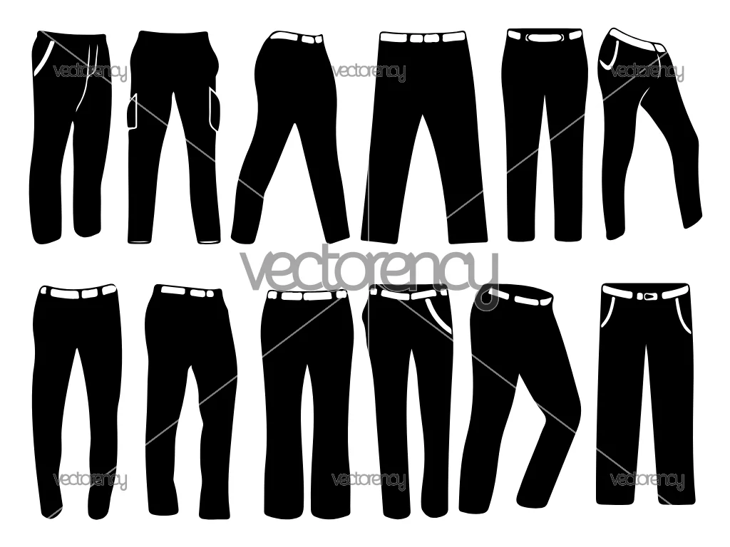 Full Pant SVG, Full Pant Clipart, Long Pant SVG, Pant Icon
