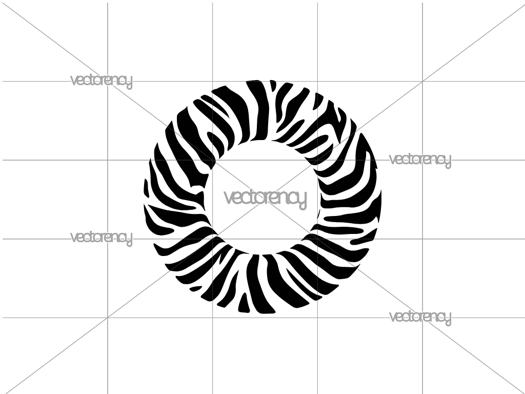 Zebra Print Circle SVG