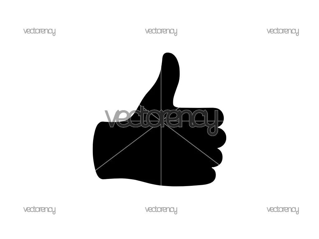 Thumbs Up SVG Cut File DXF PNG