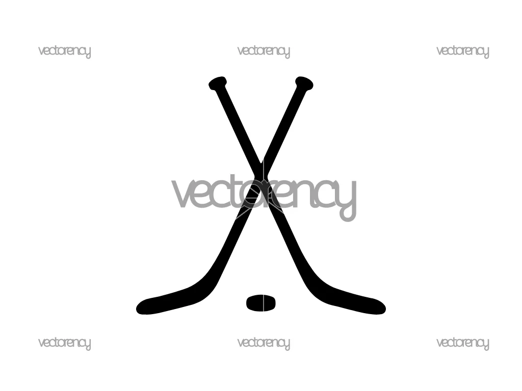Crossed Hockey Sticks SVG Cut Files