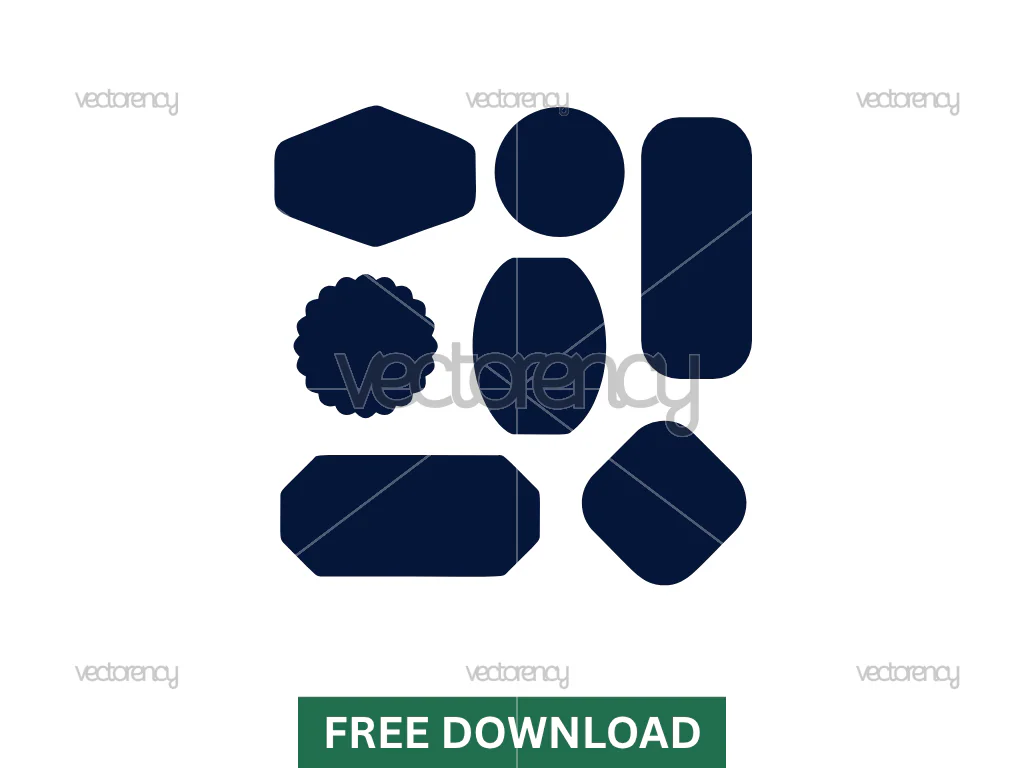 Shape Label Retro SVG Free