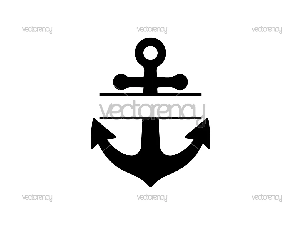 Anchor Monogram SVG Clipart