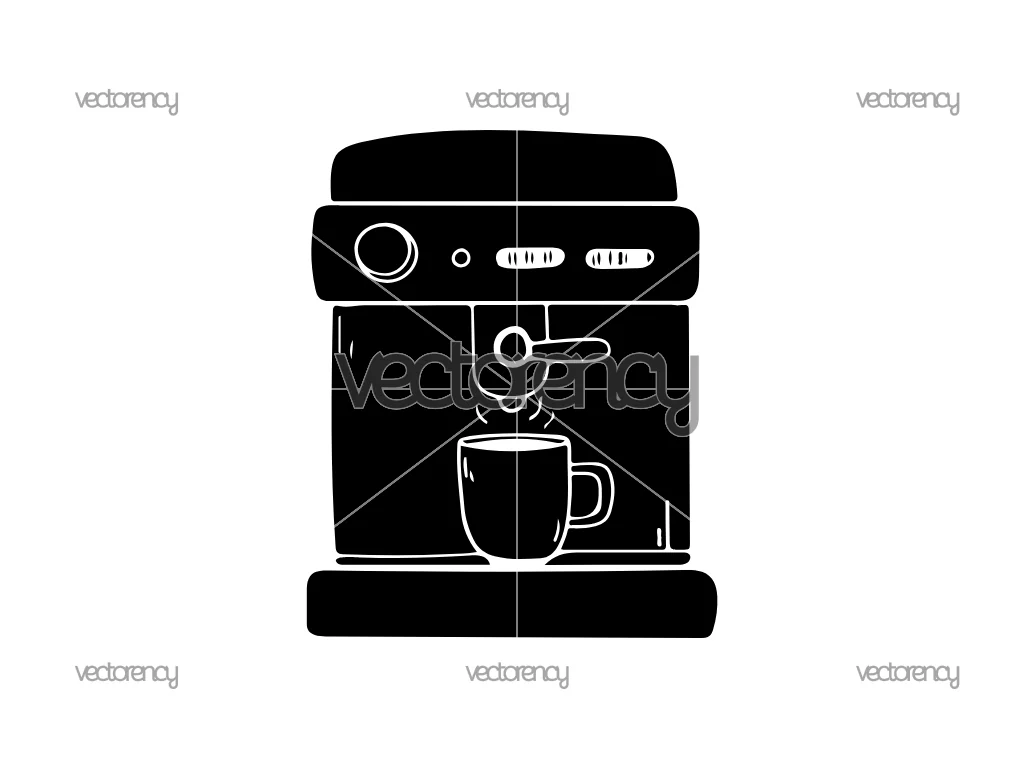 Free SVG Coffee Maker Set SVG Coffee Maker Silhouette
