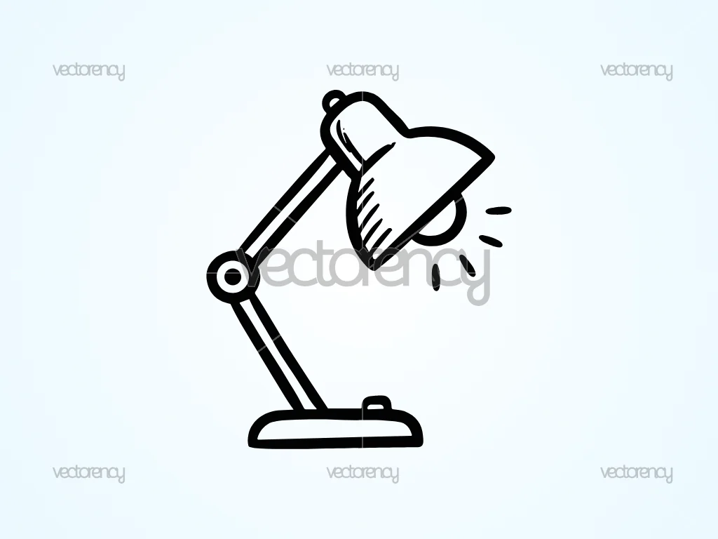 Lamp Doodle Hand Drawn Illustrations Vector SVG
