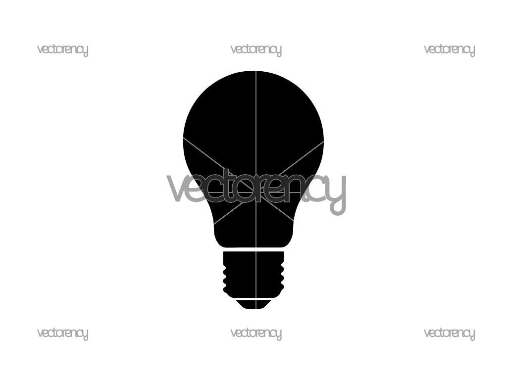 Light Bulb SVG File, Vector, PNG and DXF
