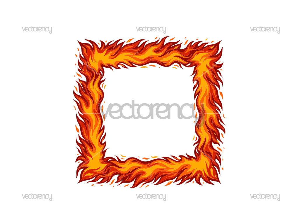 Hot Wheels Flame Border Square Vector Cut File