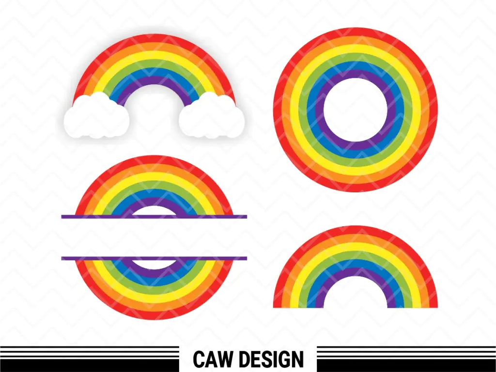 Pride Rainbow Monogram Vector Download