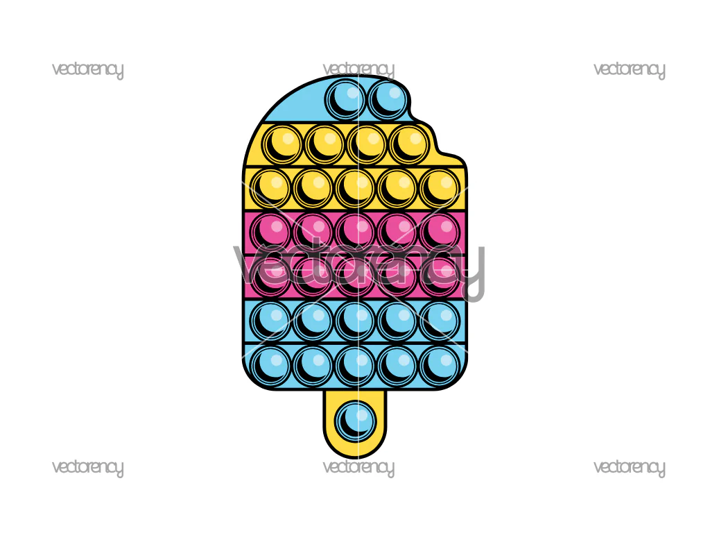 Pop It Ice Cream Clipart SVG DXF PNG EPS