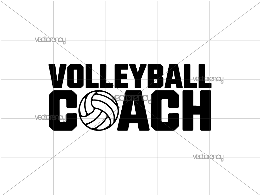 Volleyball Coach SVG Clipart Free Download