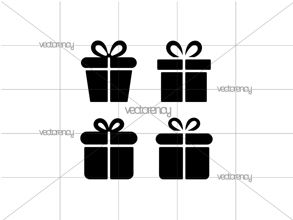 4 Gift Box SVG