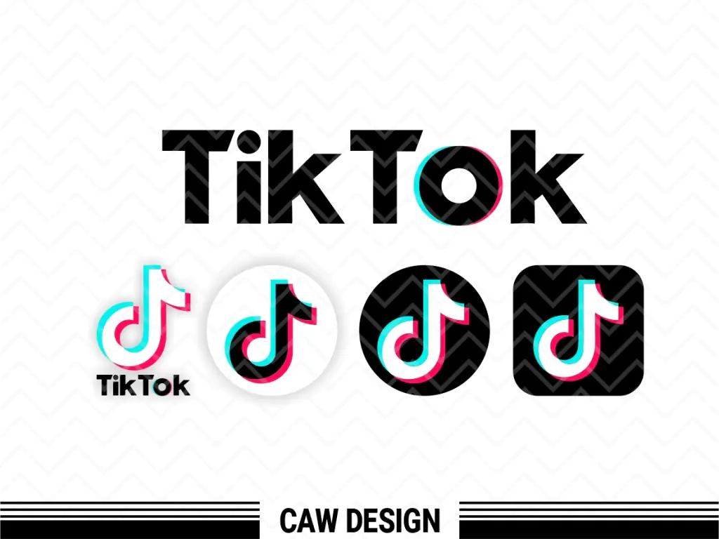 Social Media Icon Tiktok Button Vector PNG