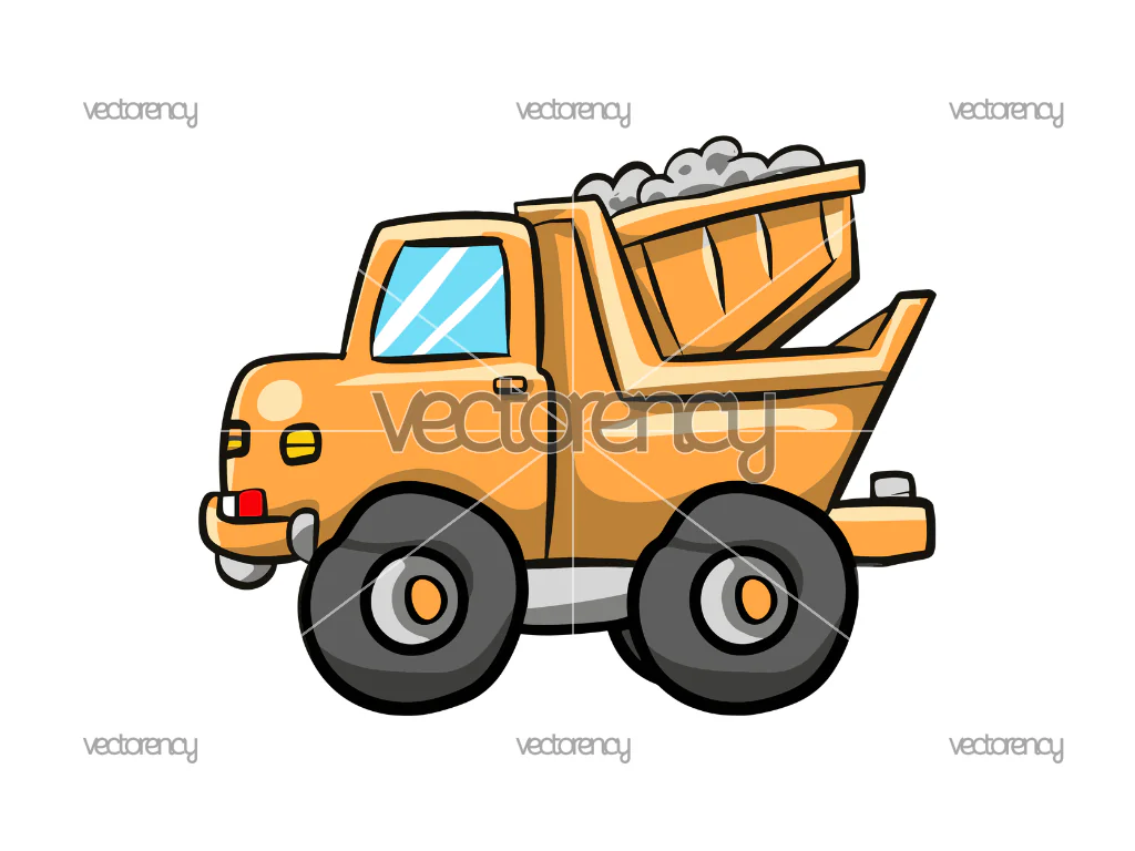 Dump Truck Cartoon Clipart