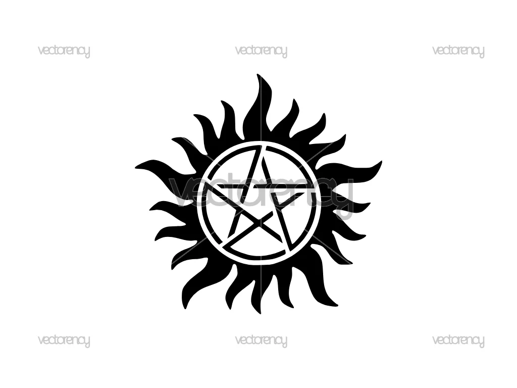 Supernatural Anti Possession Symbol DXF Cut File SVG