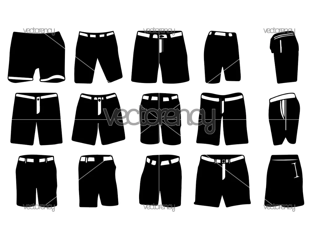 Short Pant SVG, Short Pant Silhouette, Pant Icon Svg, Man Wear