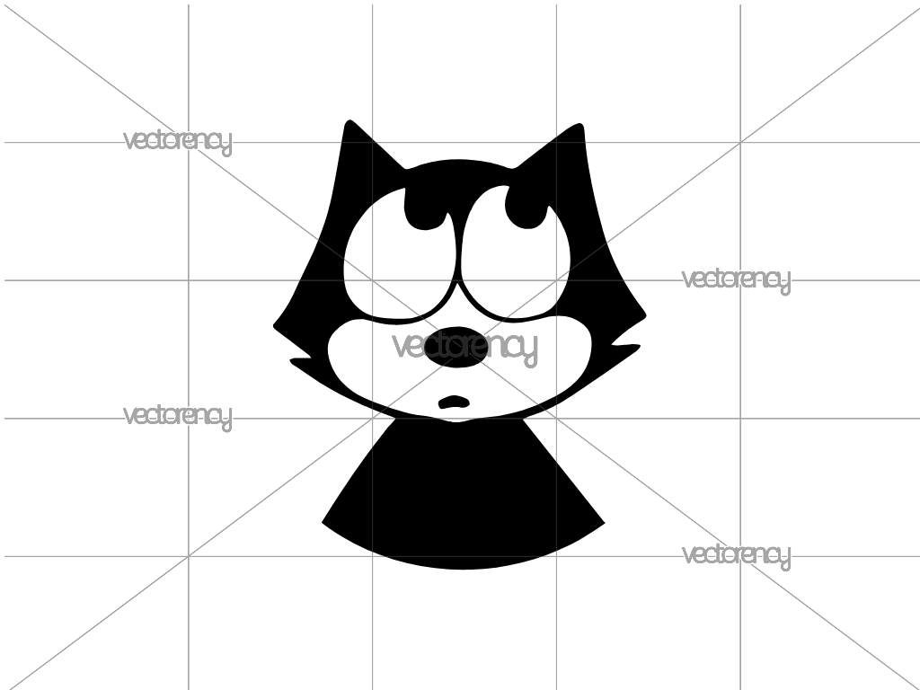 Cartoon Felix Cat SVG