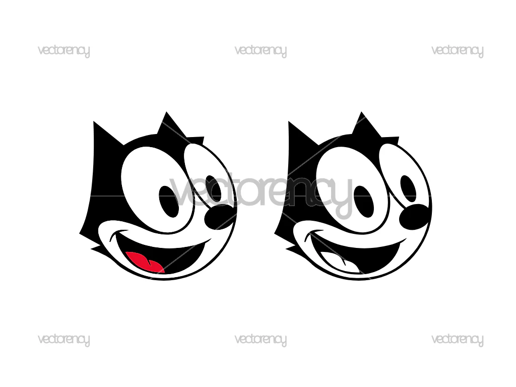 Felix the Cat Head Vector SVG PNG