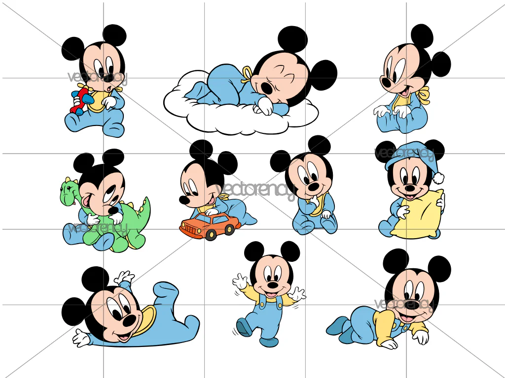 Cute Baby Mickey Minnie Mouse