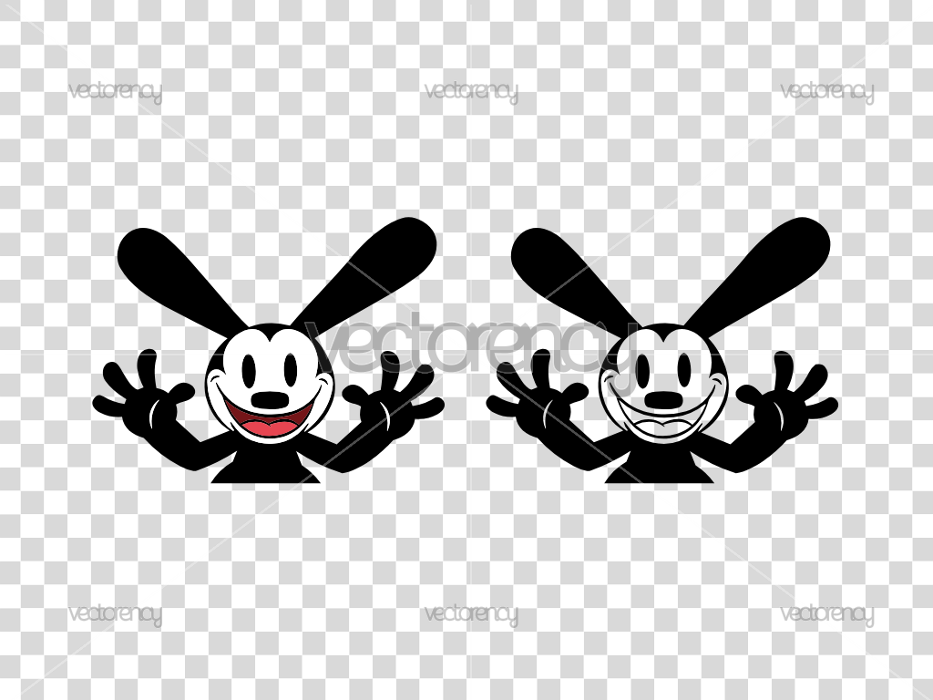 Oswald the Lucky Rabbit Vector SVG Cricut Cartoon PNG