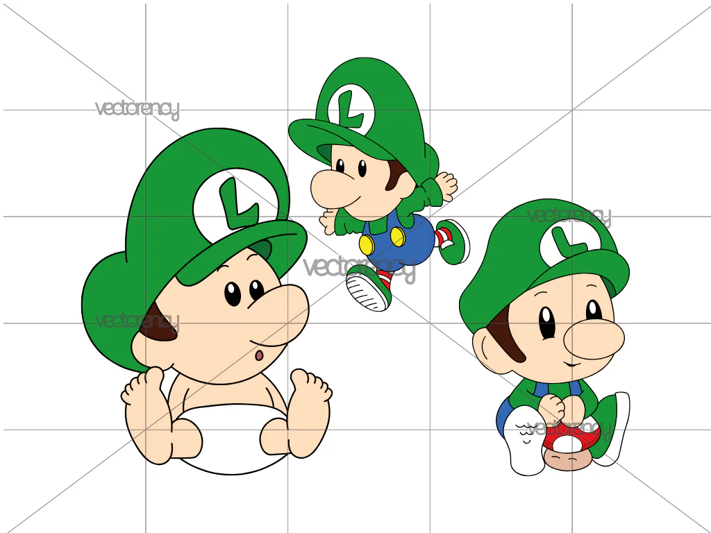 Cute Luigi Baby Clipart