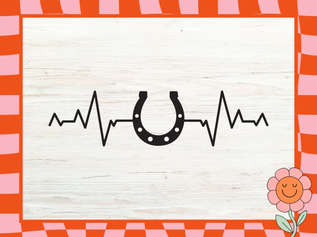 Boost Your Luck with our Heartbeat Line Horseshoe SVG – Get Noticed and Transform Your Designs!